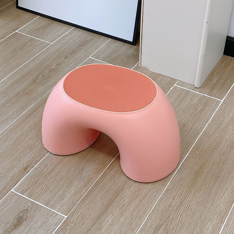 Modern Minimalist Kids Rainbow Shape PP Plastic Low Stool For Living Room Cuvalon