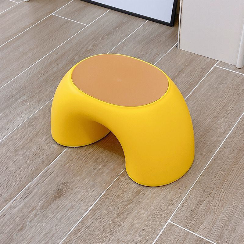 Modern Minimalist Kids Rainbow Shape PP Plastic Low Stool For Living Room Cuvalon