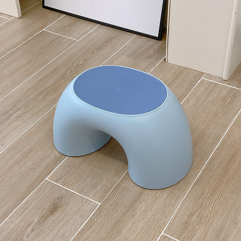 Modern Minimalist Kids Rainbow Shape PP Plastic Low Stool For Living Room Cuvalon