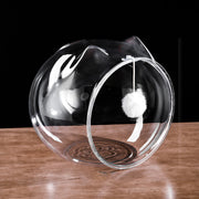 Modern Simplicity Washable Square Cat Plastic Ventilate Transparent Cat Bed 1- Hole For Living Room Cuvalon