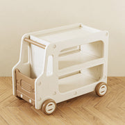 Modern Art Deco Car-Shaped Eco-Friendly HDPE Movable Kids Storage End Table 3-Tier For Living Room Cuvalon