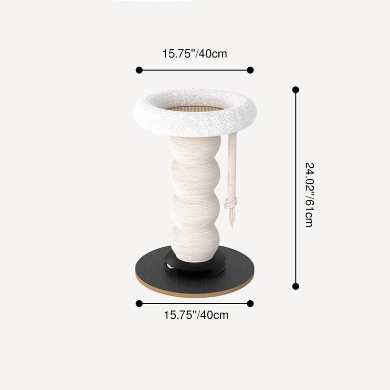 Contemporary Creative Gourd Sisal Rope MDF Scratch-Resistant Space-Saving Cat Tower 2-Tier For Living Room Cuvalon