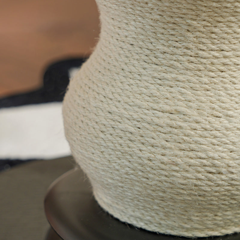 Contemporary Creative Gourd Sisal Rope MDF Scratch-Resistant Space-Saving Cat Tower 2-Tier For Living Room Cuvalon