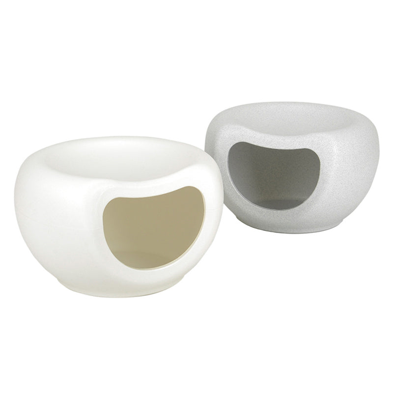 Modern Minimalist Crescent Shape PE Plastic Human-Pet Sharing Washable Cat Bed 1-Hole For Living Room Cuvalon