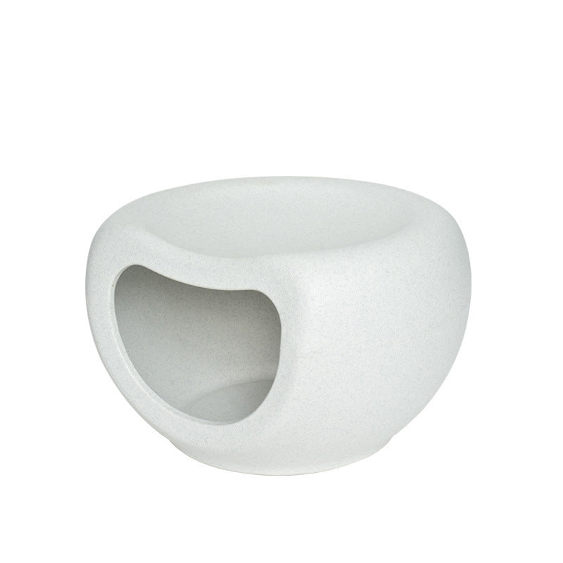 Modern Minimalist Crescent Shape PE Plastic Human-Pet Sharing Washable Cat Bed 1-Hole For Living Room Cuvalon