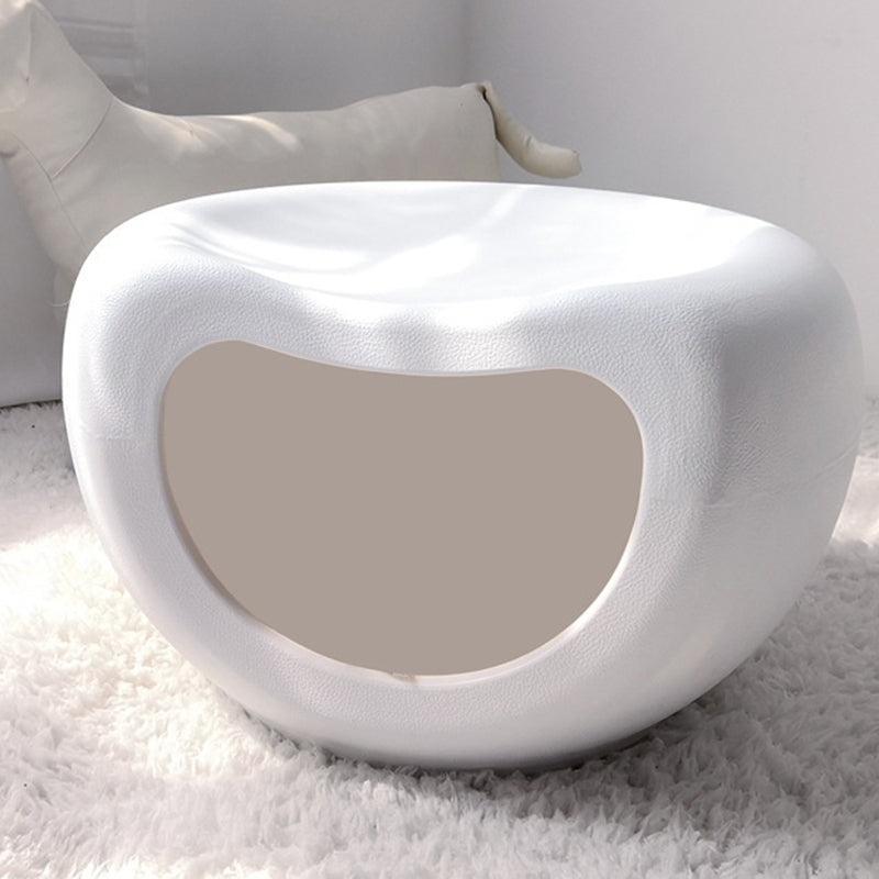 Modern Minimalist Crescent Shape PE Plastic Human-Pet Sharing Washable Cat Bed 1-Hole For Living Room Cuvalon