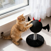 Contemporary Creative Cartoon Devil Bat Hemp Rope Spring-Mounted Cat Scratcher 1-Scratching Post For Living Room Cuvalon