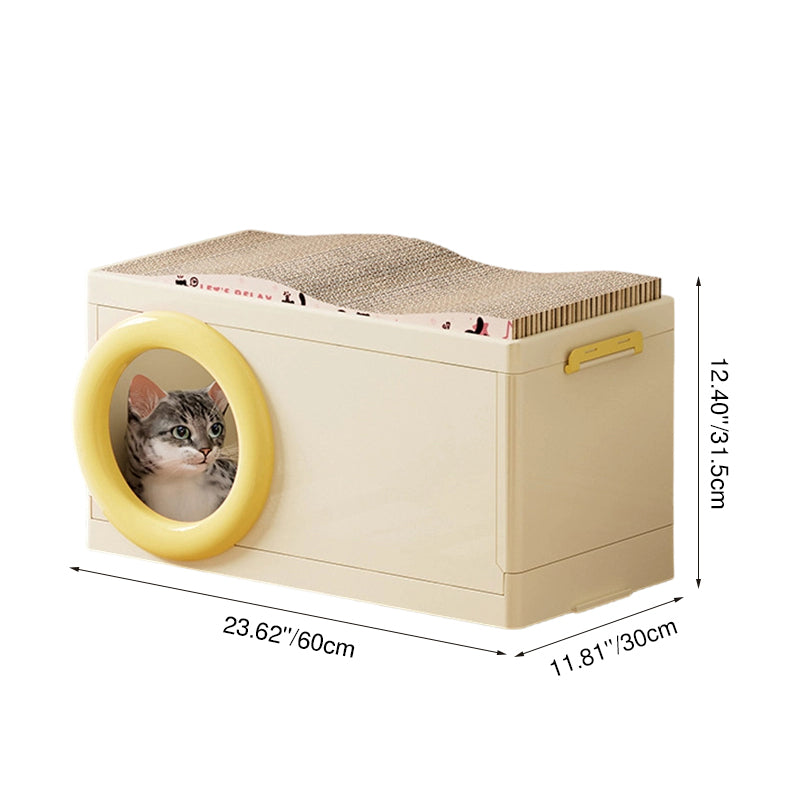 Modern Minimalist Rectangular PP Plastic ABS PET Stackable Floor-standing Storage Cat Bed 1/2-Layer For Living Room Cuvalon