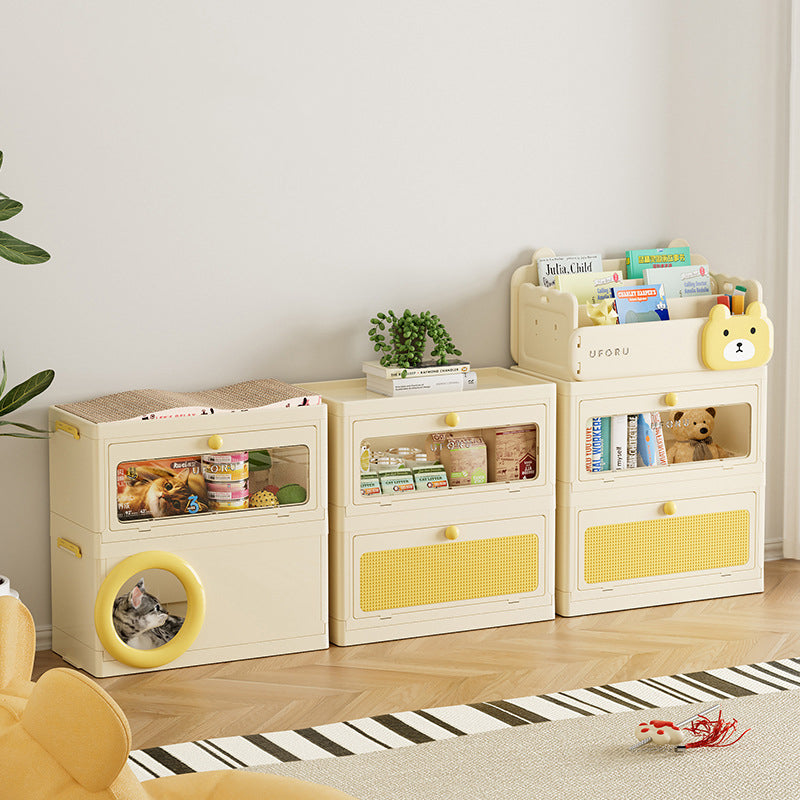 Modern Minimalist Rectangular PP Plastic ABS PET Stackable Floor-standing Storage Cat Bed 1/2-Layer For Living Room Cuvalon