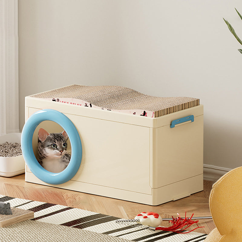 Modern Minimalist Rectangular PP Plastic ABS PET Stackable Floor-standing Storage Cat Bed 1/2-Layer For Living Room Cuvalon
