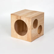 Traditional Chinese Rubberwood Square Round Cat Bed 1 Storage For Bedroom Cuvalon