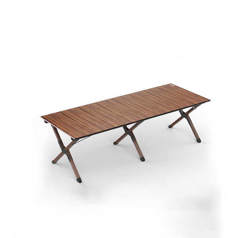 Modern Minimalist Rectangle Carbon Steel Outdoor Foldable Camping Coffee Table 1-Tier For Garden Cuvalon
