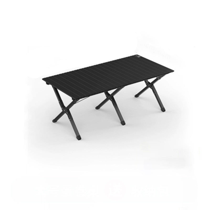 Modern Minimalist Rectangle Carbon Steel Outdoor Foldable Camping Coffee Table 1-Tier For Garden Cuvalon