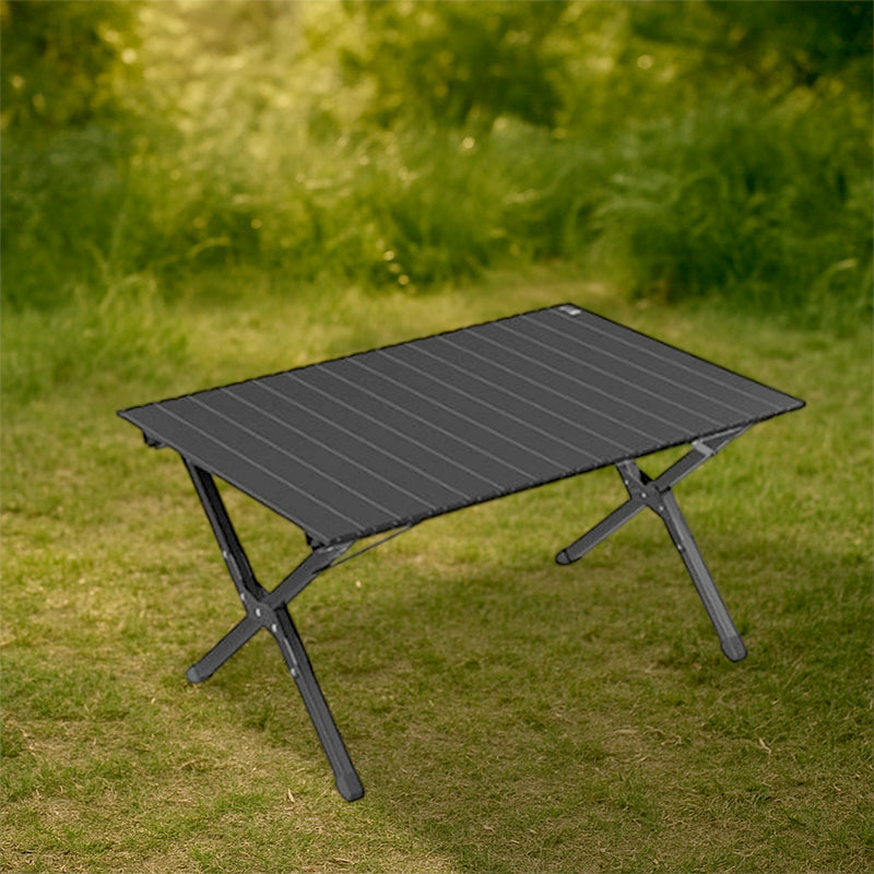 Modern Minimalist Rectangle Carbon Steel Outdoor Foldable Camping Coffee Table 1-Tier For Garden Cuvalon
