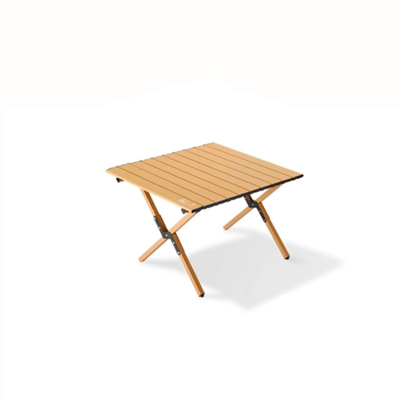 Modern Minimalist Rectangle Carbon Steel Outdoor Foldable Camping Coffee Table 1-Tier For Garden Cuvalon