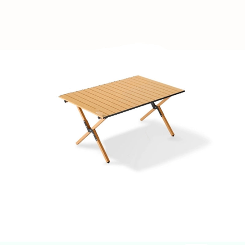 Modern Minimalist Rectangle Carbon Steel Outdoor Foldable Camping Coffee Table 1-Tier For Garden Cuvalon