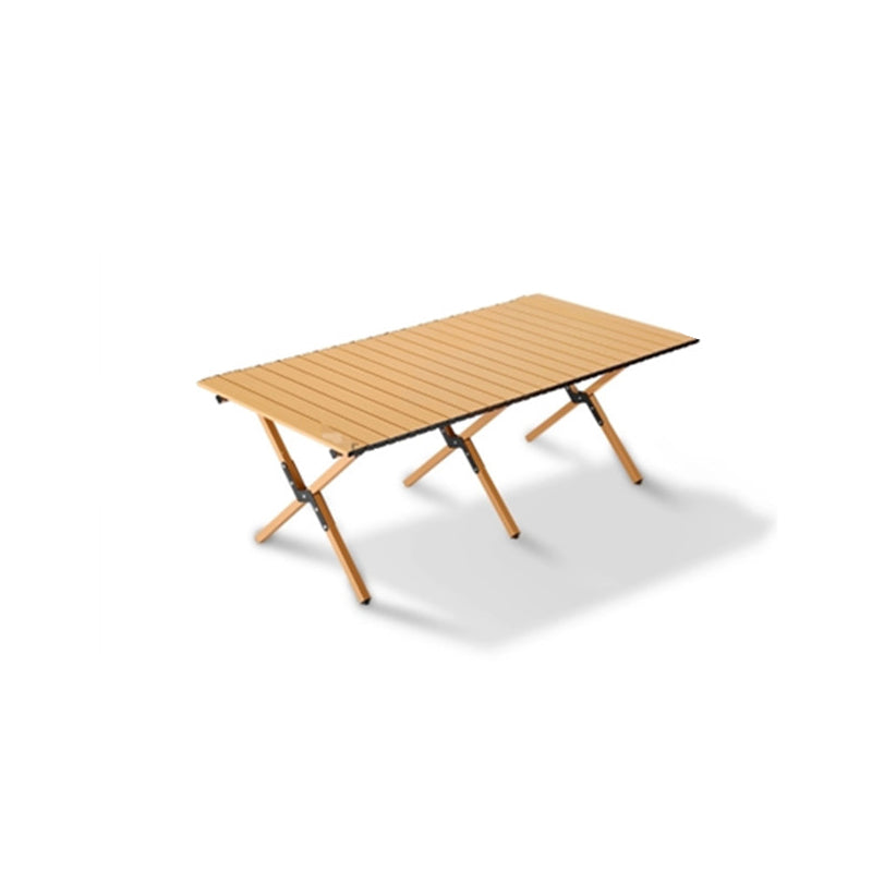 Modern Minimalist Rectangle Carbon Steel Outdoor Foldable Camping Coffee Table 1-Tier For Garden Cuvalon