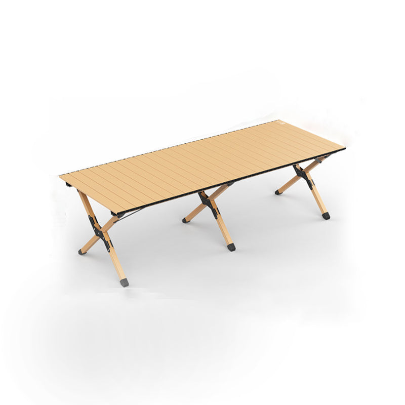 Modern Minimalist Rectangle Carbon Steel Outdoor Foldable Camping Coffee Table 1-Tier For Garden Cuvalon