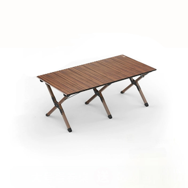 Modern Minimalist Rectangle Carbon Steel Outdoor Foldable Camping Coffee Table 1-Tier For Garden Cuvalon
