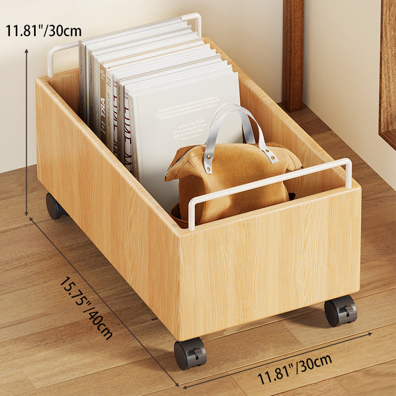 Modern Minimalist Movable Rectangular Solid Wood Kids Storage Cabinet 1-Cabinet For Study Cuvalon