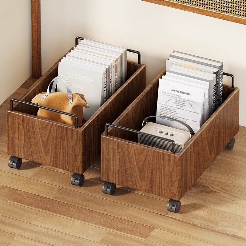 Modern Minimalist Movable Rectangular Solid Wood Kids Storage Cabinet 1-Cabinet For Study Cuvalon