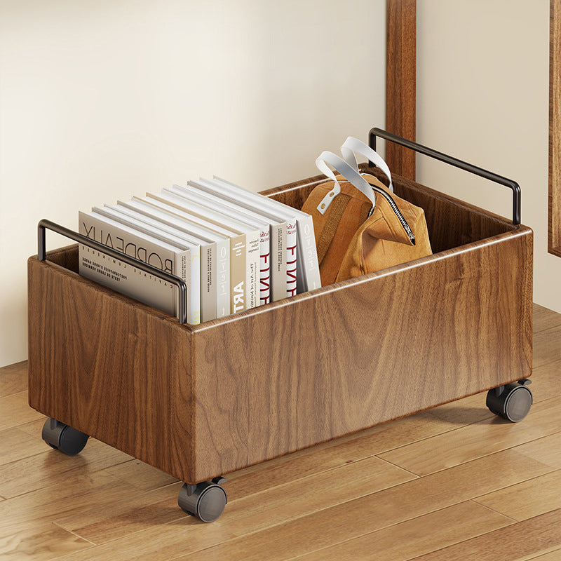 Modern Minimalist Movable Rectangular Solid Wood Kids Storage Cabinet 1-Cabinet For Study Cuvalon