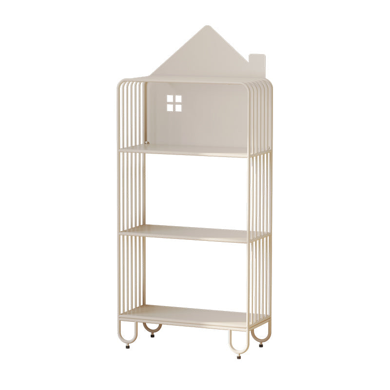 Modern Minimalist Large Capacity House Shape Iron Kids Floor-Standing Bookshelf 2/3-Shelf For Study Cuvalon