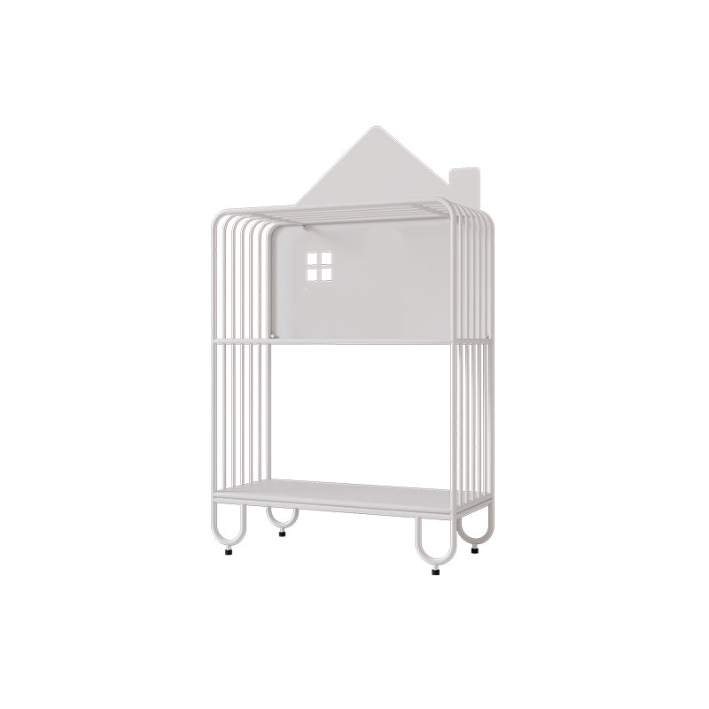 Modern Minimalist Large Capacity House Shape Iron Kids Floor-Standing Bookshelf 2/3-Shelf For Study Cuvalon