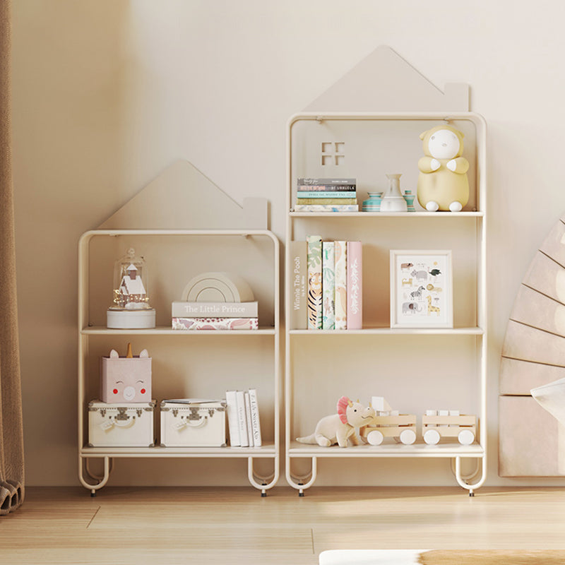 Modern Minimalist Large Capacity House Shape Iron Kids Floor-Standing Bookshelf 2/3-Shelf For Study Cuvalon