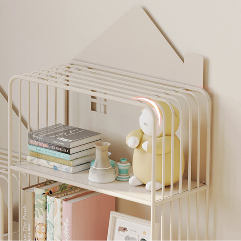 Modern Minimalist Large Capacity House Shape Iron Kids Floor-Standing Bookshelf 2/3-Shelf For Study Cuvalon