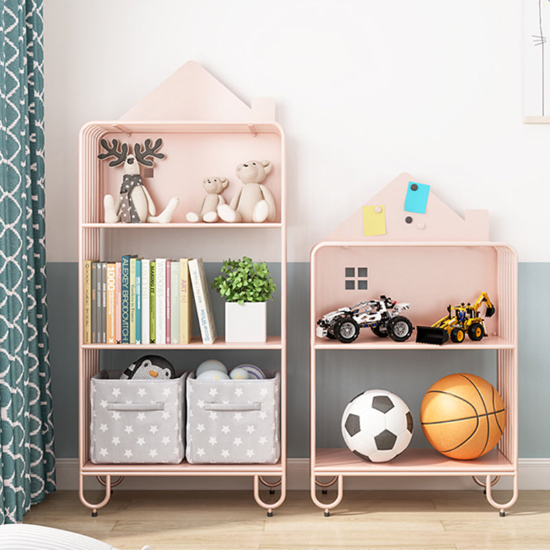 Modern Minimalist Large Capacity House Shape Iron Kids Floor-Standing Bookshelf 2/3-Shelf For Study Cuvalon