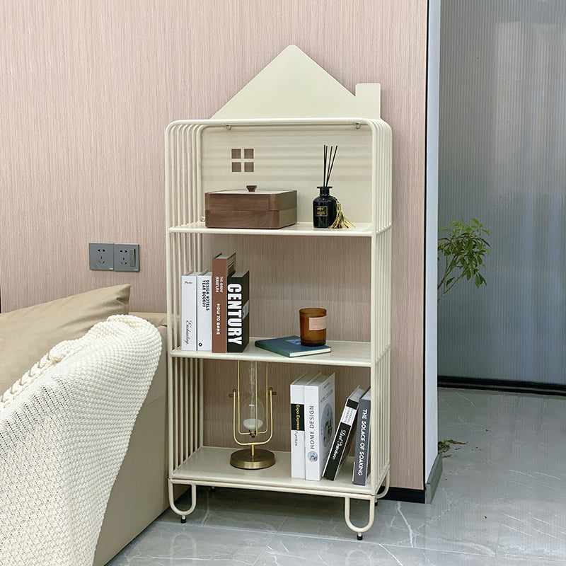 Modern Minimalist Large Capacity House Shape Iron Kids Floor-Standing Bookshelf 2/3-Shelf For Study Cuvalon