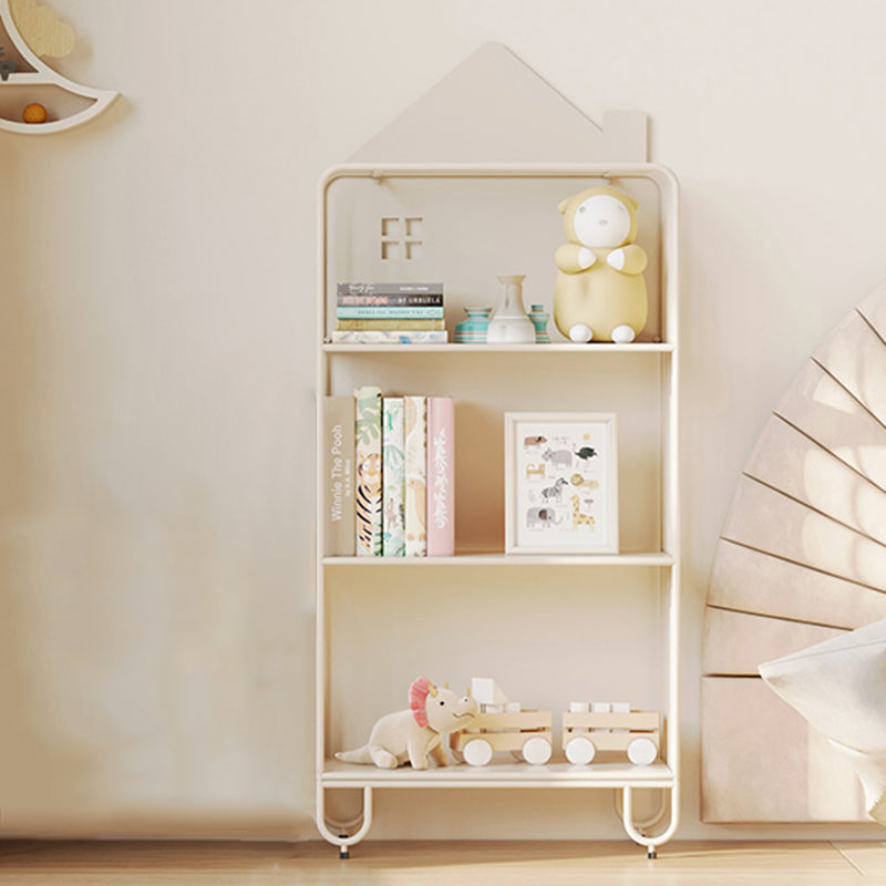 Modern Minimalist Large Capacity House Shape Iron Kids Floor-Standing Bookshelf 2/3-Shelf For Study Cuvalon