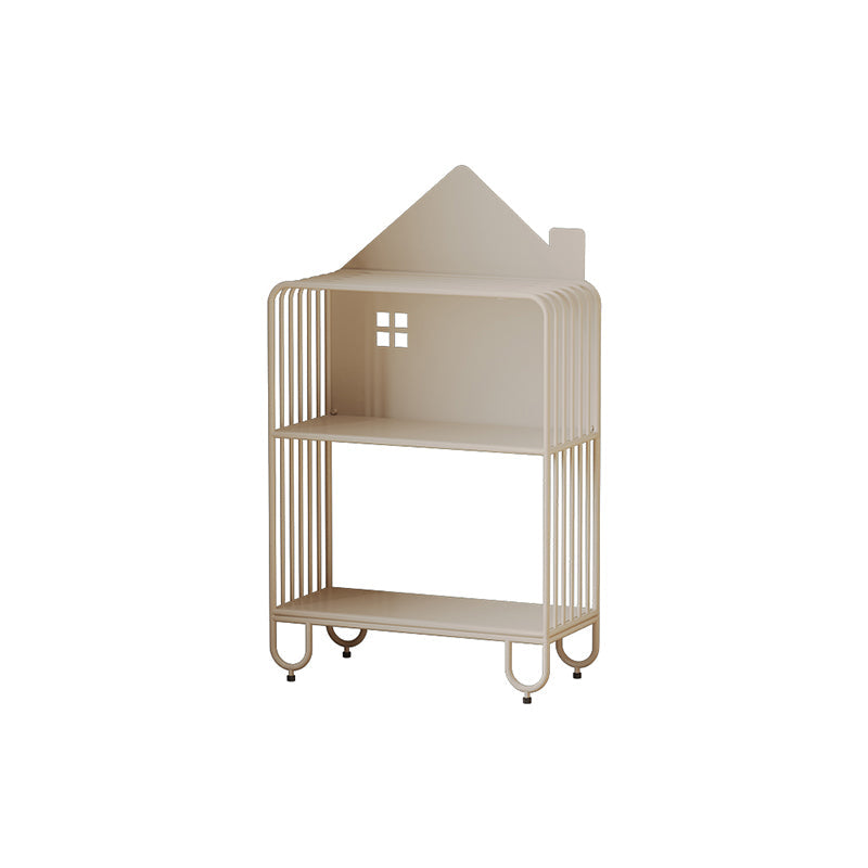 Modern Minimalist Large Capacity House Shape Iron Kids Floor-Standing Bookshelf 2/3-Shelf For Study Cuvalon