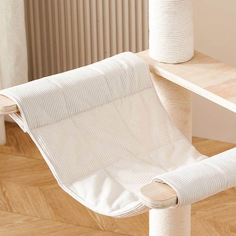Contemporary Creative Tree Acrylic Multi-Layer Board Corduroy Cotton Rope Multi-Functional Cat Tower 2/4/5-Tier For Living Room Cuvalon