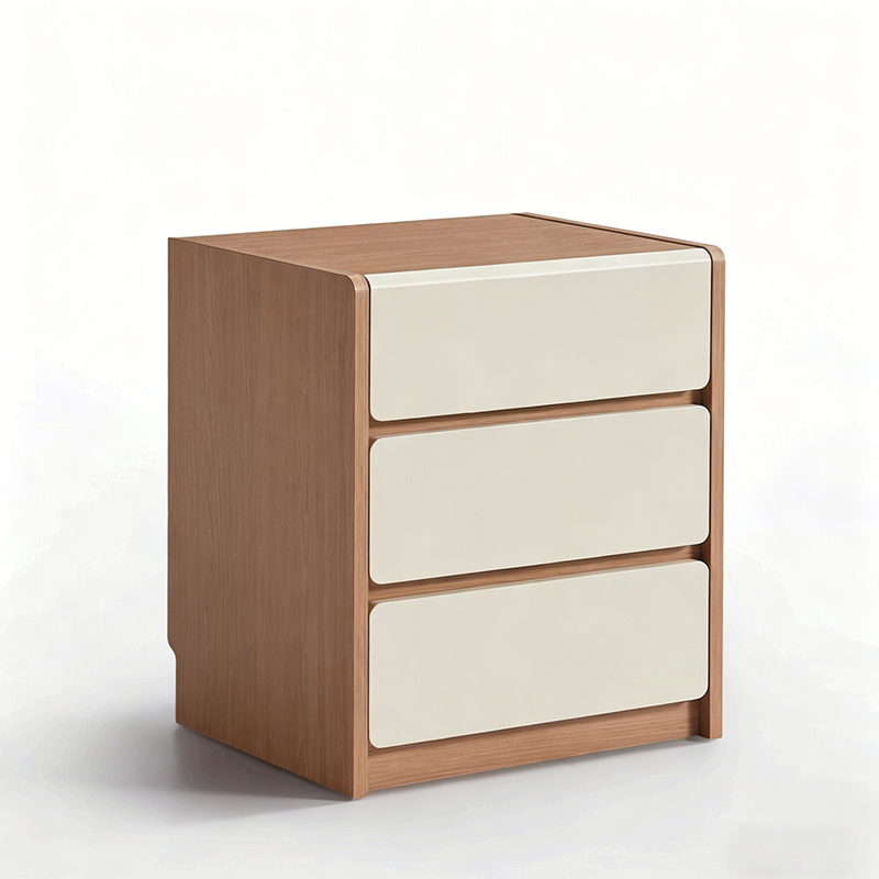 Traditional Rustic 3-Drawer Nightstand - E0 Grade MDF Drawer Bedside Table For Bedroom Cuvalon