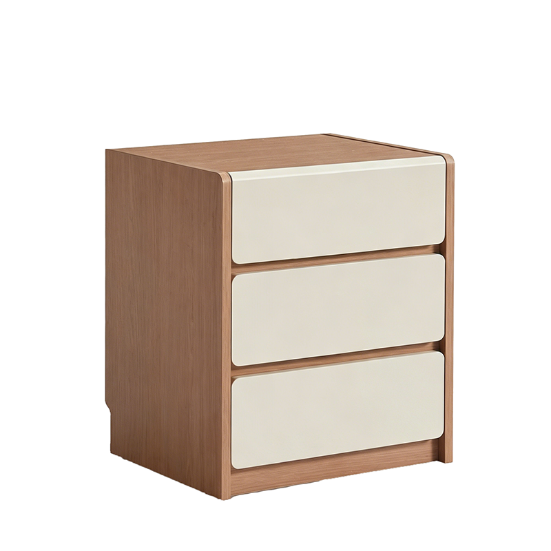 Traditional Rustic 3-Drawer Nightstand - E0 Grade MDF Drawer Bedside Table For Bedroom Cuvalon
