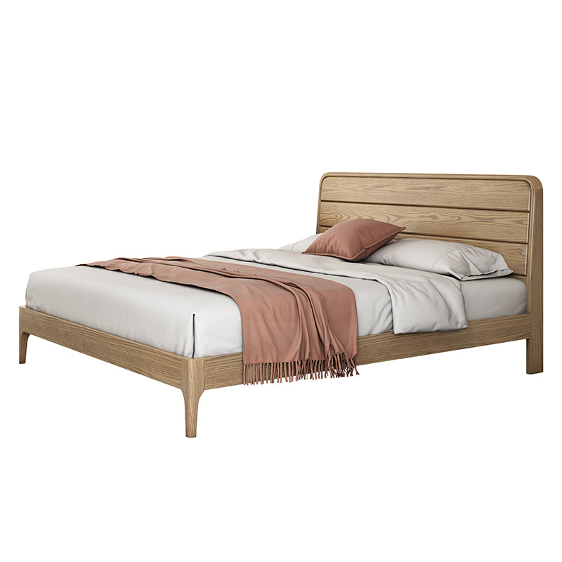 Premium Ash Wood Recessed Bed Frame - Home-Friendly Solid Support & Sleek Look Bed For Bedroom Cuvalon