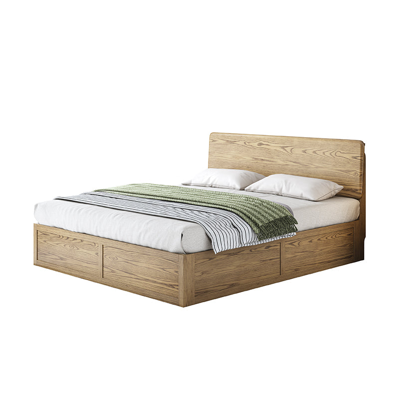 Versatile Minimalist Storage Bed Frame - All-Wood Lift-Top Design Bed For Bedroom Cuvalon