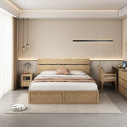 Modern Minimalist Bed Frame - Storage Box & Durable Material Blend Bed For Bedroom Cuvalon
