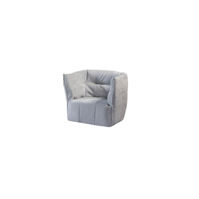Contemporary Scandinavian U-Shape Fabric Lounge Chair Sofa - Small Space Sponge Comfy Accent Chair For Living Room Cuvalon