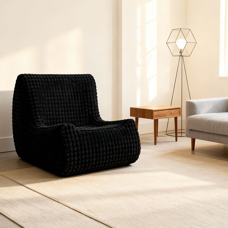 Modern Minimalist Fabric Sponge Accent Compressed Sofa - Space-Saving Lounge Chair For Living Room Cuvalon
