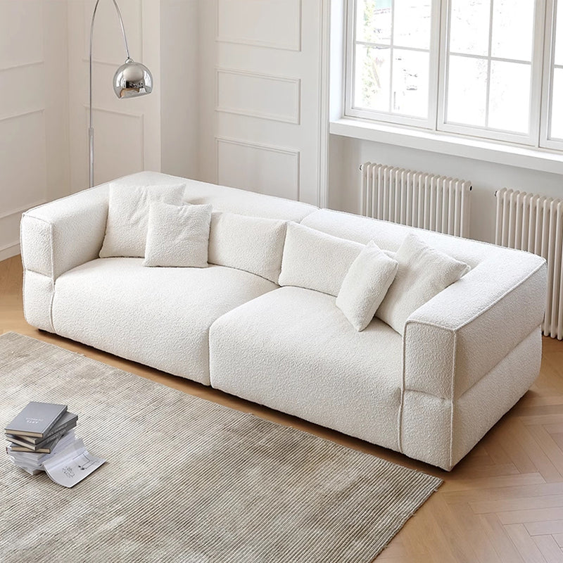 Modern Minimalist Compressed Fabric Sofa - Integrated Soft-Pack Square Accent Sofa For Living Room Cuvalon