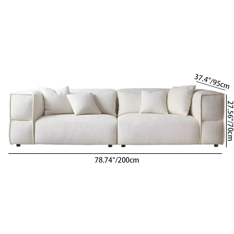 Modern Minimalist Compressed Fabric Sofa - Integrated Soft-Pack Square Accent Sofa For Living Room Cuvalon