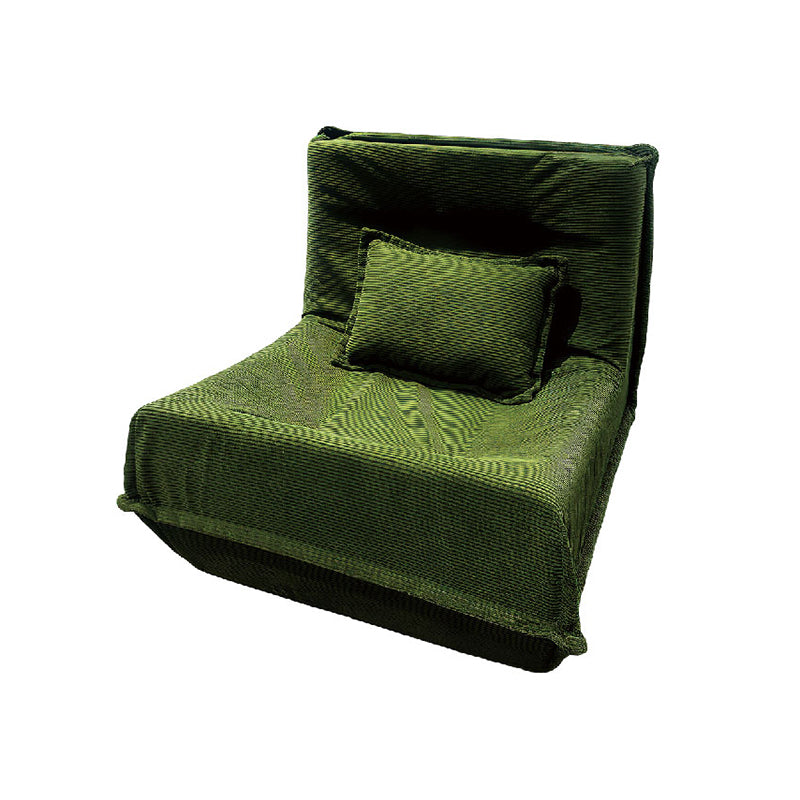 Contemporary Nordic Corduroy Compressed Single Sofa - No-Installation High-Density Sponge Accent Chair For Living Room Cuvalon