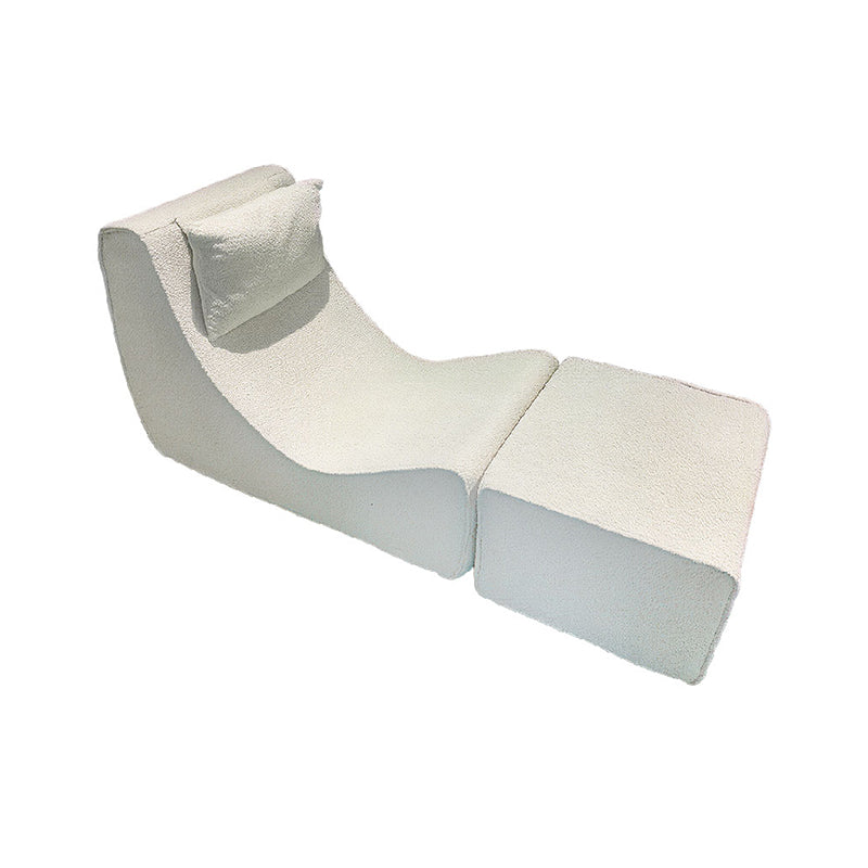 Modern Minimalist Compressed Sherpa Sofa - Wave-Shaped S-Curve Lounge Chair For Living Room Cuvalon