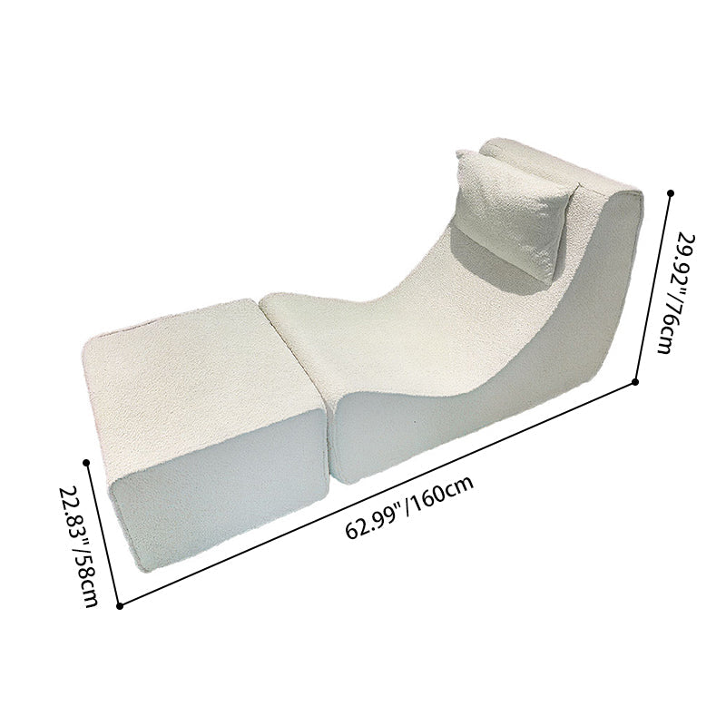 Modern Minimalist Compressed Sherpa Sofa - Wave-Shaped S-Curve Lounge Chair For Living Room Cuvalon
