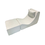 Modern Minimalist Compressed Sherpa Sofa - Wave-Shaped S-Curve Lounge Chair For Living Room Cuvalon