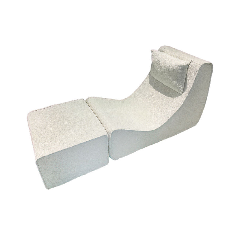 Modern Minimalist Compressed Sherpa Sofa - Wave-Shaped S-Curve Lounge Chair For Living Room Cuvalon