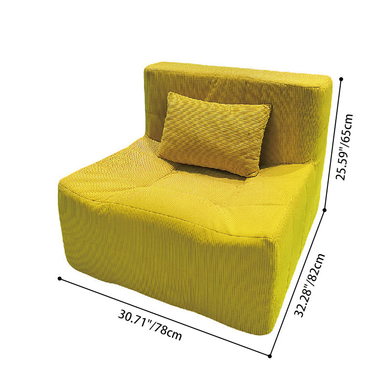 Contemporary Nordic Corduroy Compressed Accent Sofa - High-Density Sponge Lazy Sofa For Living Room Cuvalon